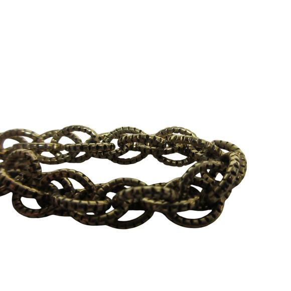 VTG Empty Perfume Bottle Charm Bracelet Color Rhinestones Gold Tone  Size 7" - Picture 5 of 5